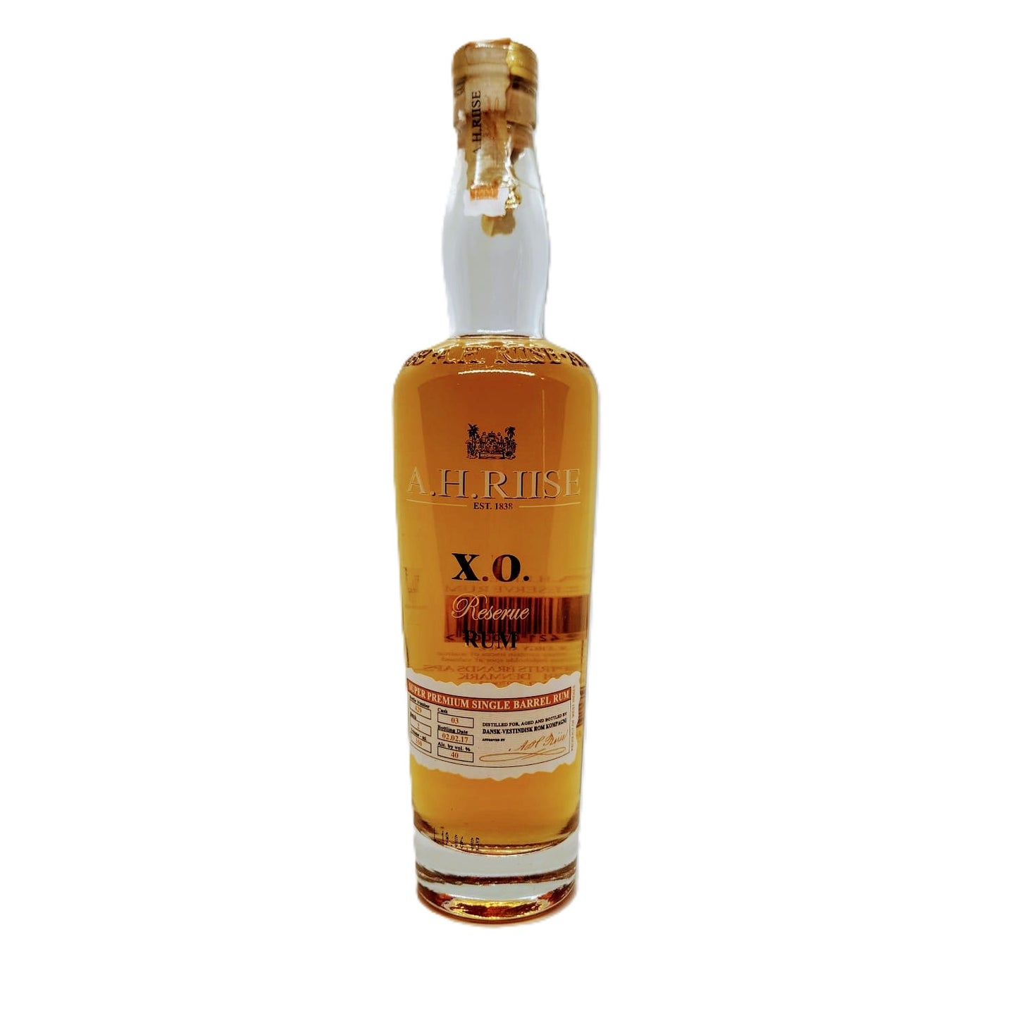 A.H. Riise X.O. Reserve Super Premium Single Barrel Rum 40% Vol. 0,35l