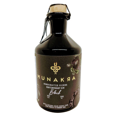 Munakra Handcrafted Vienna Dry Gin Black 42% Vol. 0,5l