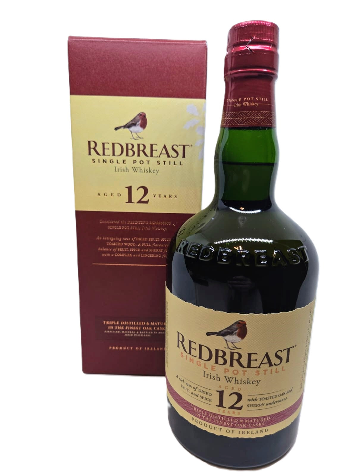 Redbreast 12 Years Old Single Pot Still Irish Whiskey 40% Vol. 0,7l in Geschenkbox