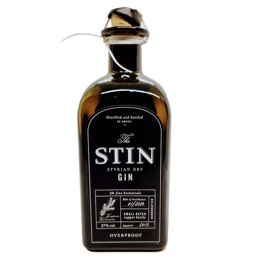 The STIN Styrian Dry Gin OVERPROOF 57% Vol. 0,5l